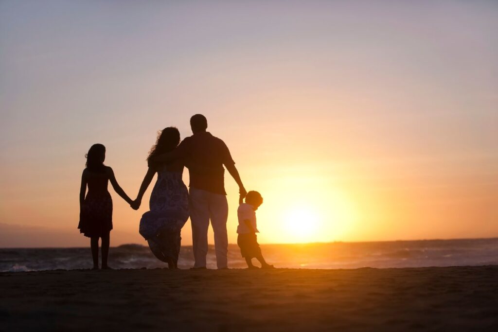 Familia disfrutando unas vacaciones