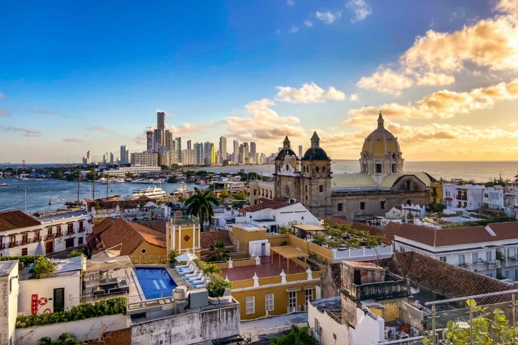 Centro histórico de Cartagena durante un viaje a Colombia de 8 días